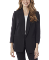 Jones New York Notch Collar Rolled Cuff Bi-stretch Blazer In Jones Black