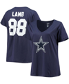 Fanatics Ceedee Lamb Navy Dallas Cowboys Plus Size Fair Catch Name & Number V-neck T-shirt In Navy