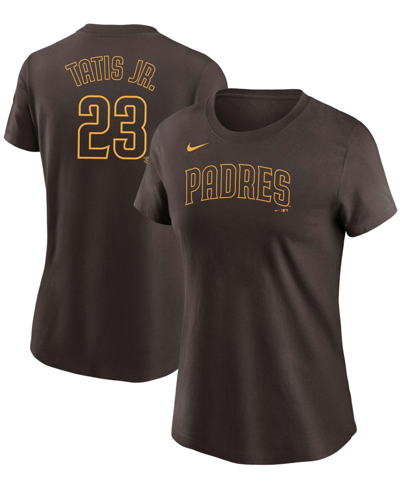 Nike Women's  Fernando Tatis Jr. Brown San Diego Padres Name And Number T-shirt