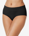 Warner's No Pinches No Problems Striped Hi Cut Brief Underwear Rt5501p In Black