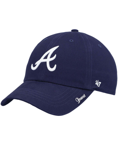 47 Brand Women's Navy Atlanta Braves Team Miata Clean Up Adjustable Hat