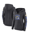 Fanatics Branded Heathered Charcoal Los Angeles Rams Super Bowl Lvi Champions Retro Pullover Hoodie In Heathered Charcoal