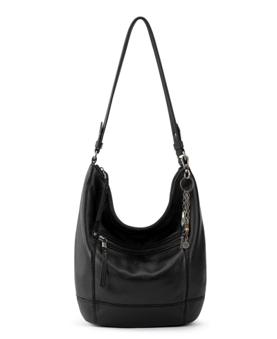 The Sak Sequoia Leather Hobo In Black Suede Block