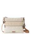 Sakroots Women's Basic Crossbody Bag In White Flower Blossom