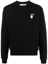Off-white Caravaggio Painting-print Crew-neck Sweatshirt In Schwarz