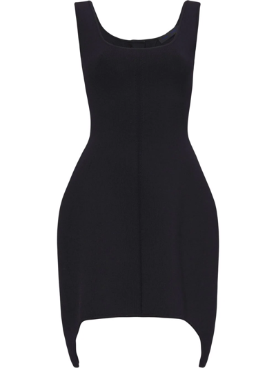 Proenza Schouler Sleeveless Asymmetric Minidress In Black