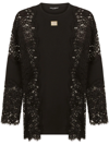 Dolce & Gabbana Lace-panelled Crewneck Sweatshirt In Black