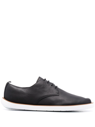 Camper Wagon Leather Low-top Sneakers In Black