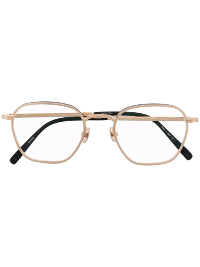 Matsuda Embossed Round-frame Glasses In Gold