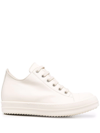 Rick Owens Leather Lace-up High-top Sneakers In Weiss