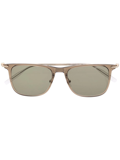 Montblanc Square Tinted Sunglasses In Brown