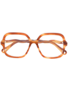 Chloé Oversized-frame Glasses In Neutrals