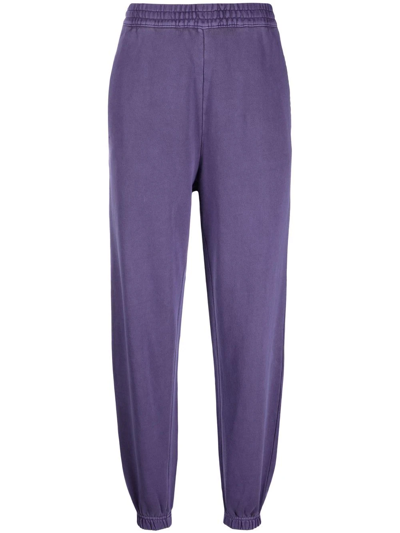 Carhartt Logo-patch Cotton Track Trousers In Purple