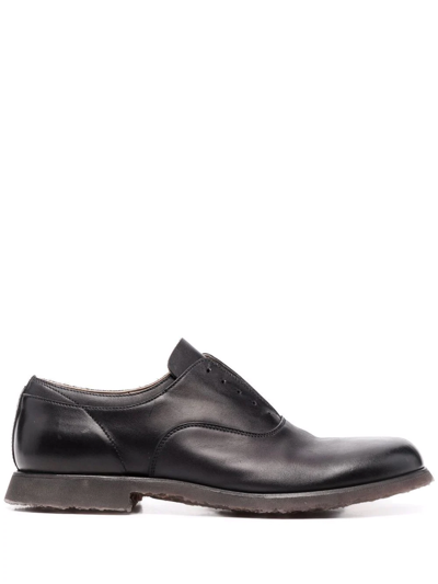 Premiata Lace-up Leather Derby Shoes In Black