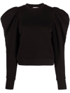 Ulla Johnson Alair Cotton Jersey Sweatshirt In Black
