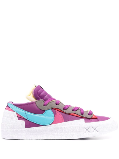 Nike X Kaws X Sacai Blazer Low Sneakers In Violet