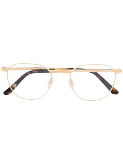 Cartier Square-frame Glasses In Gold