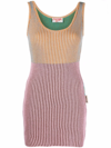 ANDERSSON BELL COLOUR-BLOCK KNITTED MINI DRESS