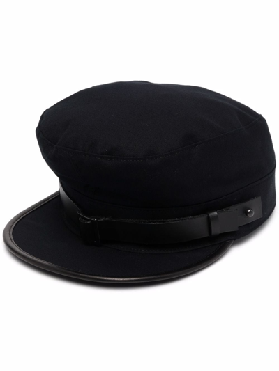 Yohji Yamamoto Leather-blend Hat In Schwarz