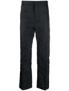 Charles Jeffrey Loverboy They Them Recycled-jacquard Trousers In Schwarz