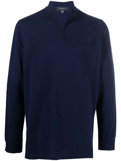 Sease Ellen Long-sleeve Polo Shirt In Blau