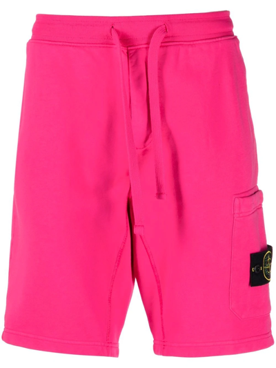 Stone Island Cargo Bermuda Shorts Shorts In Fucsia