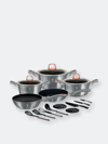 Berlinger Haus 17-piece Kitchen Cookware Set Moonlight Collection In Black