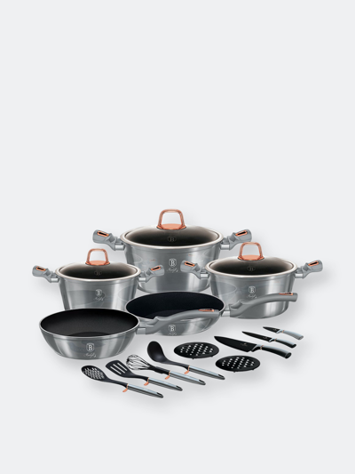 Berlinger Haus 17-piece Kitchen Cookware Set Moonlight Collection In Grey