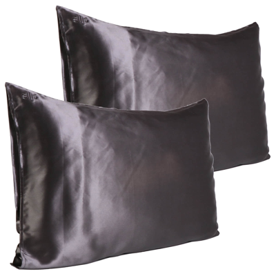 Slip Dermstore Exclusive Pure Silk Pillowcase Duo - Queen - Charcoal