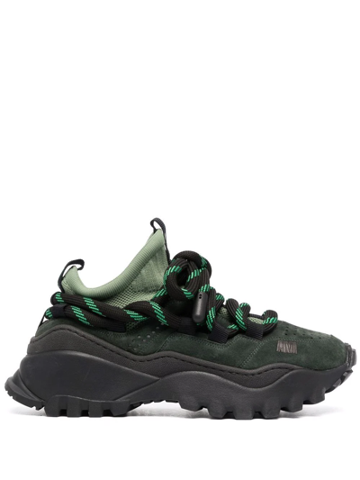 Ami Alexandre Mattiussi Otto Chunky-laces Sneakers In Green