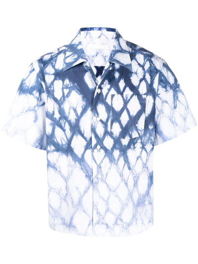 Dion Lee Shibori Safari 短靴衬衫 In Blau