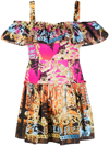 Philipp Plein Palms Mini Dress In Rosa