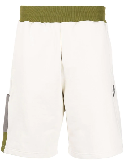 A-cold-wall* Two-tone Panel Shorts In Bone