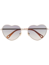 CHLOÉ MILANE HEART-FRAME SUNGLASSES