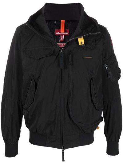 Parajumpers Gobi Black Nylon Jacket With Pockets