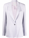 FORTE FORTE CHECK-PRINT BLAZER