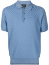 Brioni Men's Basket Stitch Cashmere-blend Polo Shirt In Light Blue