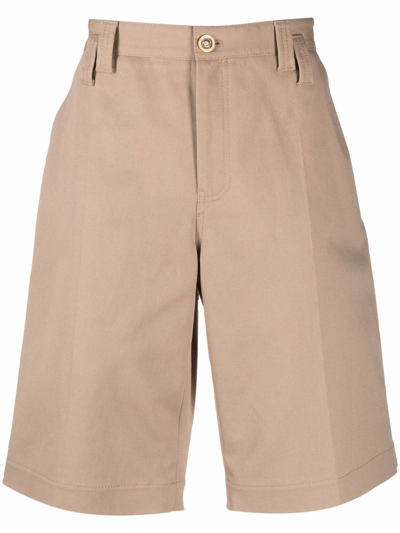 Versace Straight-leg Bermuda Shorts In 1k050 Beige