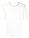 Bottega Veneta Contrast-stitch T-shirt In White