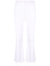 Mother Kick Flare Jeans In White