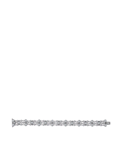 Pragnell 18kt White Gold Bubble Diamond Three-row Bracelet In Silver