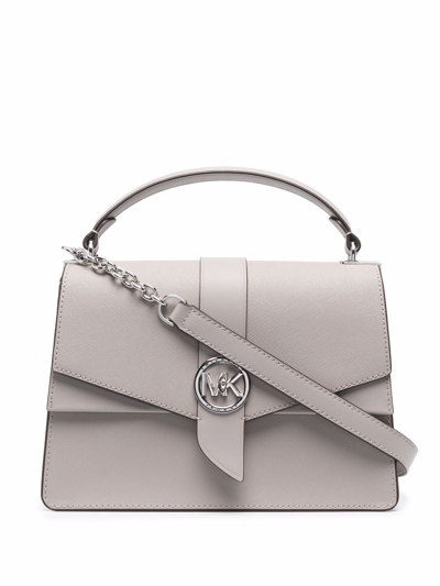 Michael Michael Kors Greenwich Leather Satchel In Grau