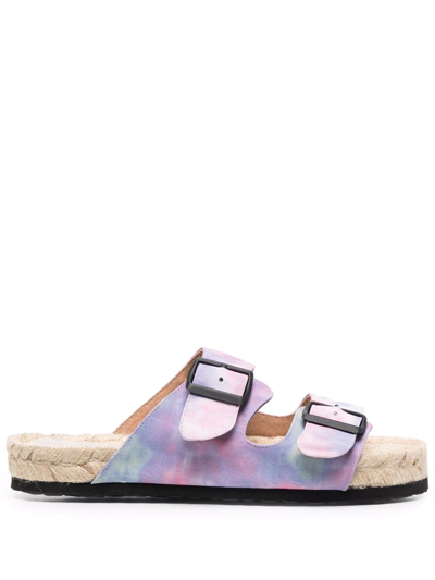 Manebi Nordic Tie-dye Espadrille Sandals In Pink Multicolor