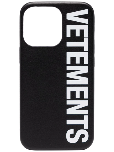 Vetements Logo-print Iphone 12 Pro Case In Black