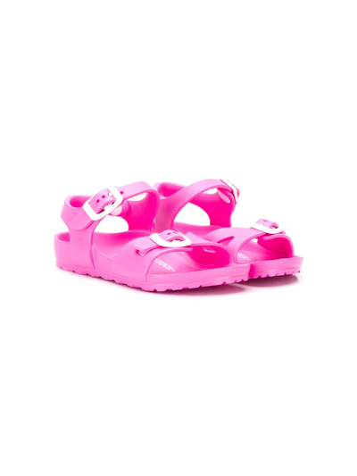 Birkenstock Kids' Buckle Sandals In Pink