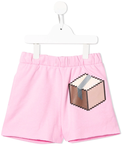 Natasha Zinko Kids' Pixel Box Shorts In Pink