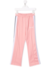 Palm Angels Kids' Side-stripe Track Pants In Pink