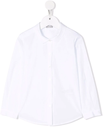Il Gufo Kids' Slim-cut Button-down Shirt In White