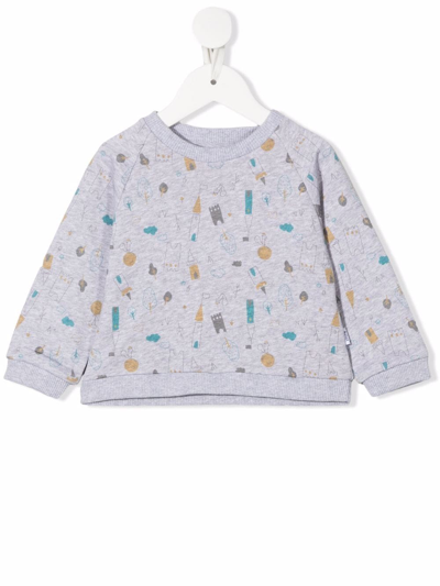 Knot Babies' Riley Printed Sweatshirt In Grey