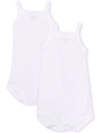 Petit Bateau Set Of Two Bodysuits In White